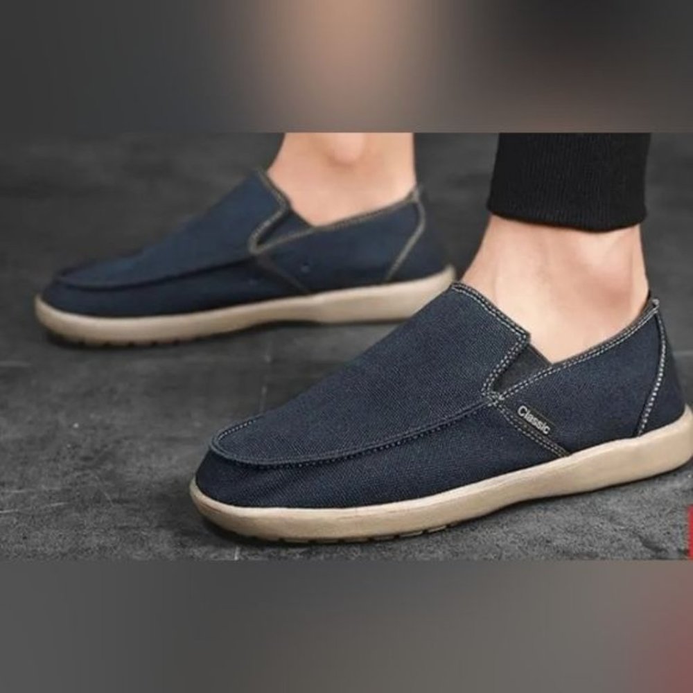 Men's Classic Casual Breathable Light Outdoor Walking Flat Comfort Slip-on